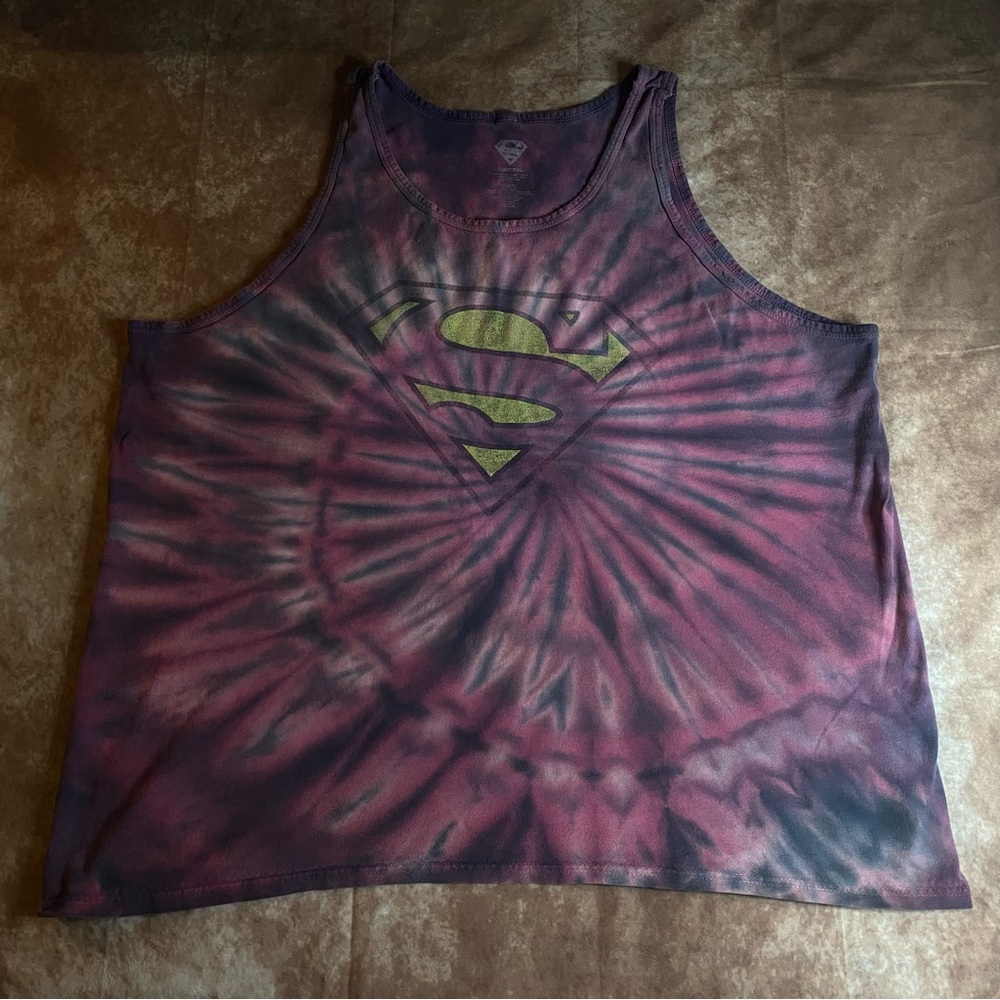 Superman Tie-Dye Tank Top